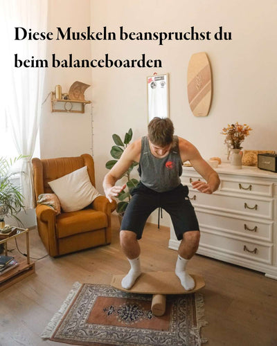 Diese Muskeln beanspruchst du beim Balanceboarden